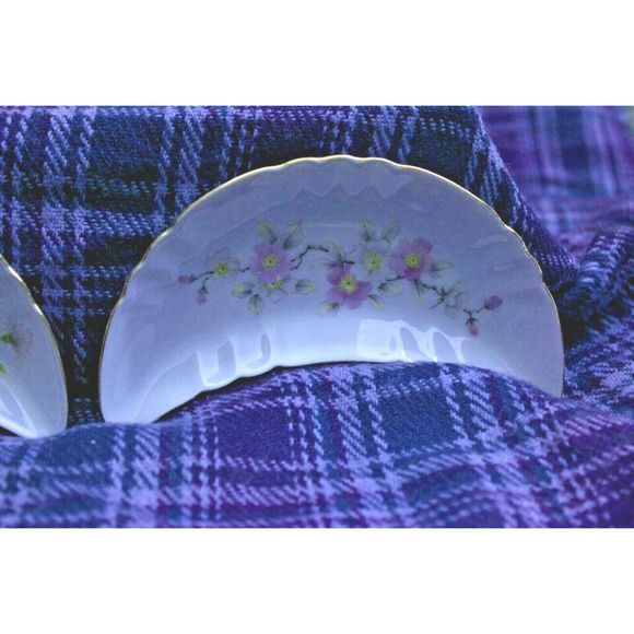 Old Nuremberg Bavaria Germany Floral Bone Dishes - Picture 7 of 8